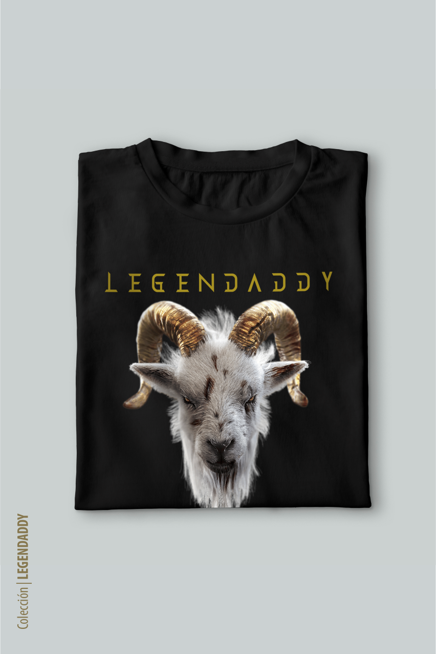 CAMISETA LEGENDADDY GOAT BLACK